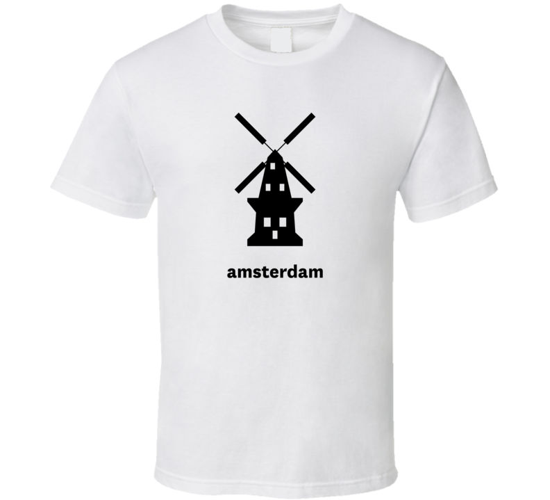 Amsterdam Netherlands World Class Cities Landmarks T Shirt