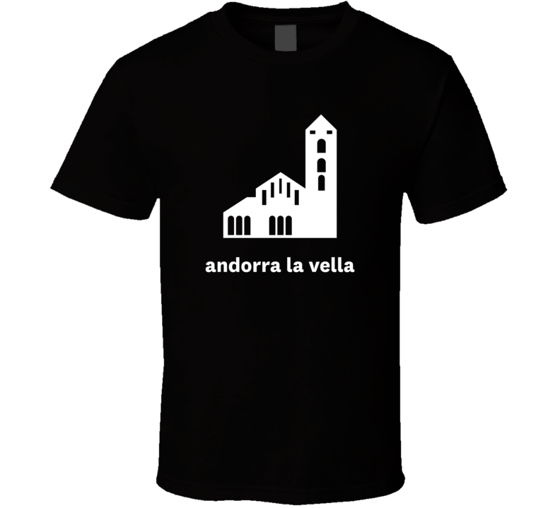 Andorra La Vella World Class Cities Landmarks Dark T Shirt