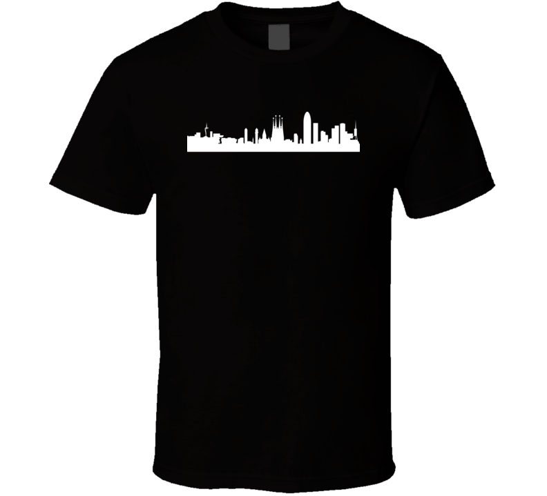 Barcelona Spain Silhouettes World Class Cities Skylines Dark T Shirt