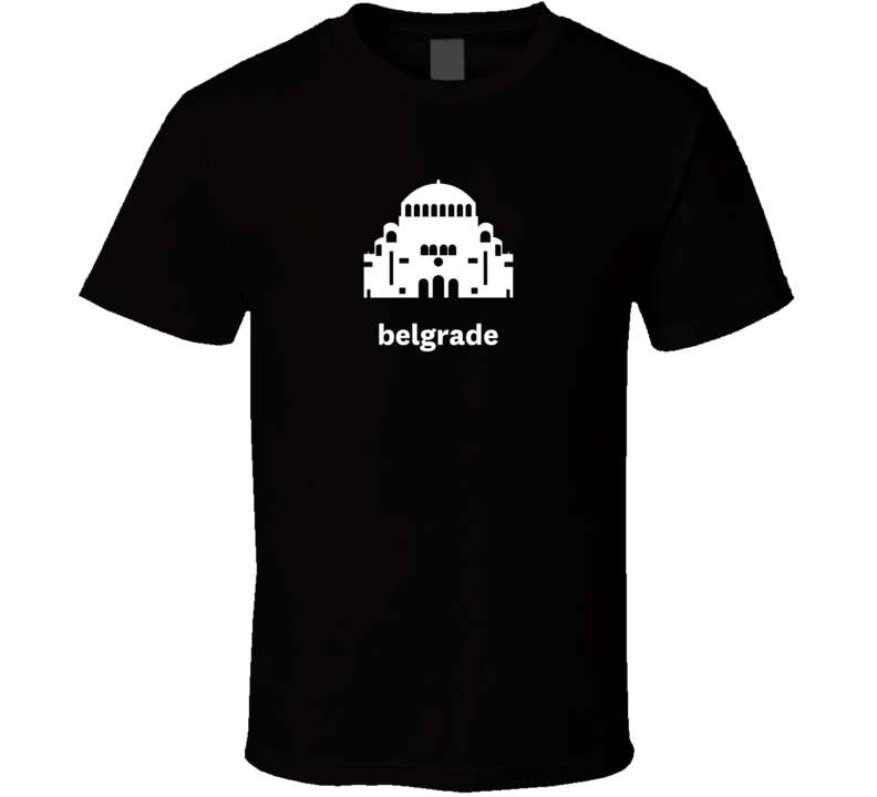 Belgrade Serbia World Class Cities Landmarks Dark T Shirt