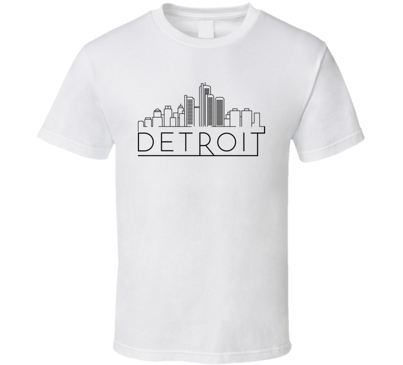 Detroit Line Art World Class Cities Skylines T Shirt Detroit Line Art World Class Cities Skylines T Shirt