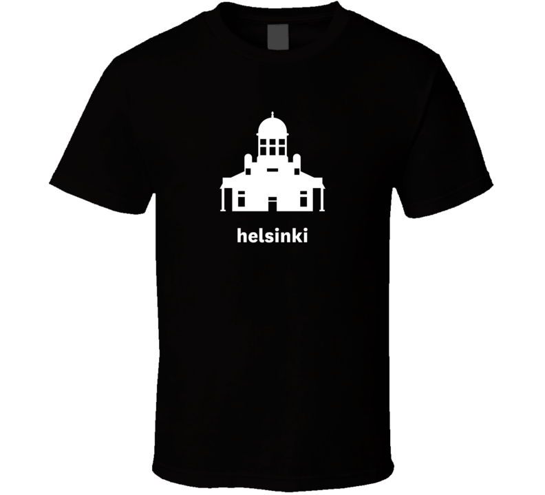 Helsinki Finland World Class Cities Landmarks Dark T Shirt