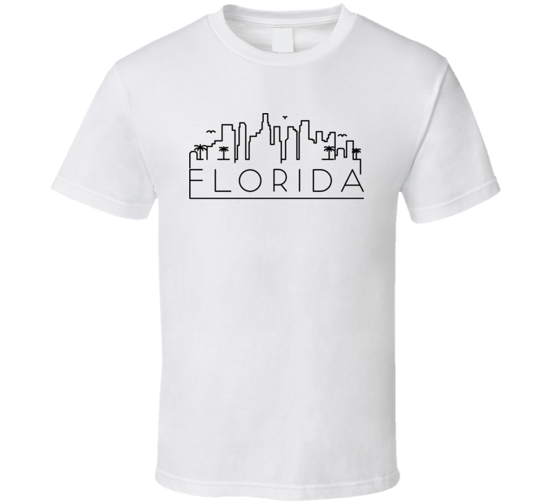Florida Line Art World Class Cities Skylines T Shirt Florida Line Art World Class Cities Skylines T Shirt