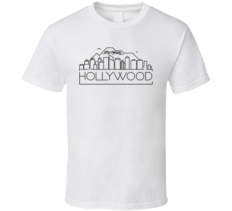 Hollywood Line Art World Class Cities Skylines T Shirt