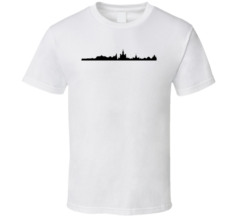 Moscow Russia Silhouettes World Class Cities Skylines T Shirt