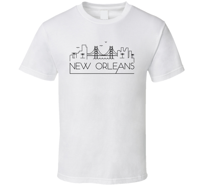 New Orleans Line Art World Class Cities Skylines T Shirt New Orleans Line Art World Class Cities Skylines T Shirt
