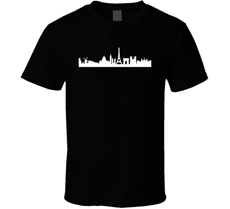 Paris France Silhouettes World Class Cities Skylines Dark T Shirt Paris France Silhouettes World Class Cities Skylines Dark T Shirt