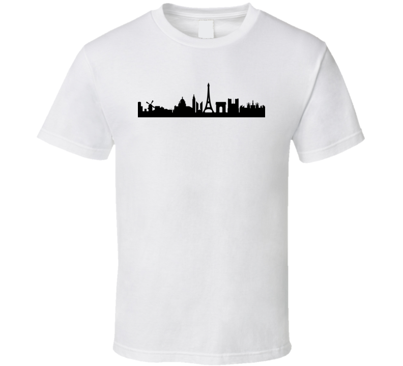 Paris France Silhouettes World Class Cities Skylines T Shirt