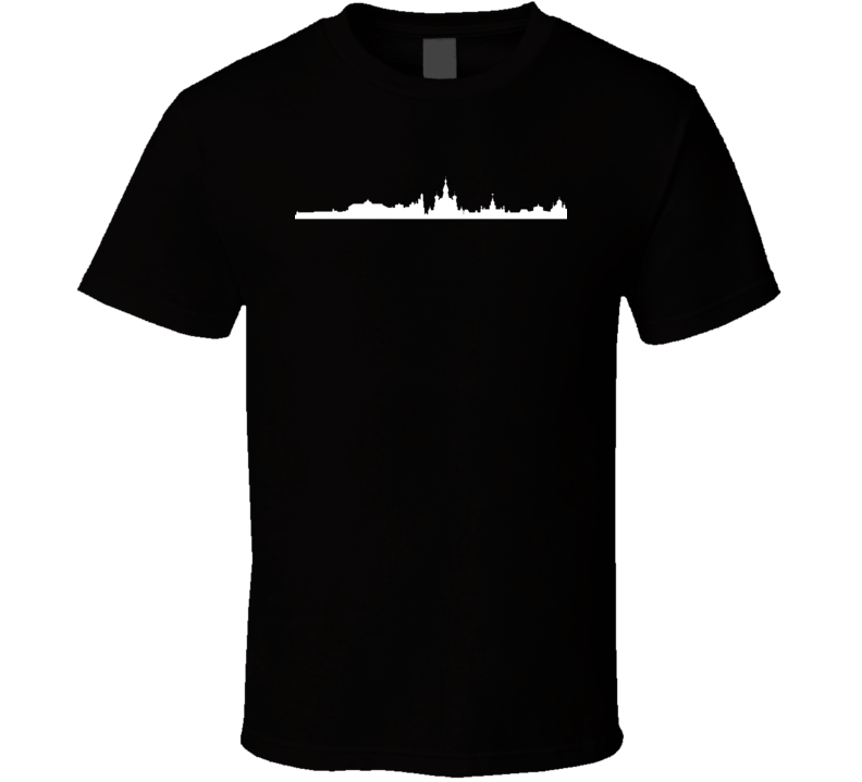 Moscow Russia Silhouettes World Class Cities Skylines Dark T Shirt