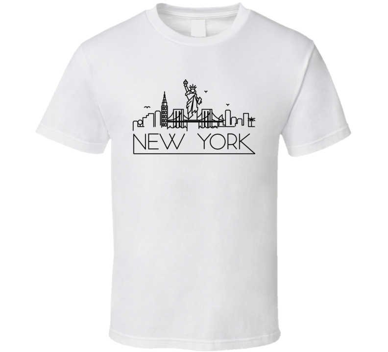 New York Line Art World Class Cities Skylines T Shirt New York Line Art World Class Cities Skylines T Shirt