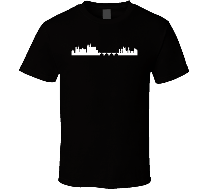 Prague Czech Republic Silhouettes World Class Cities Skylines Dark T S