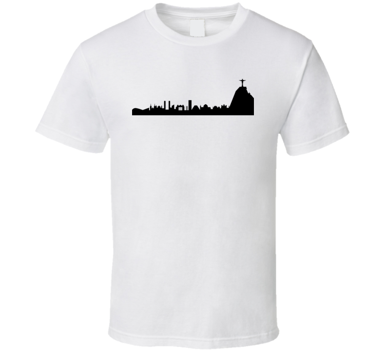 Rio De Janeiro Brazil Silhouettes World Class Cities Skylines T Shirt