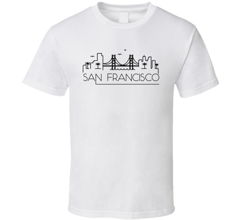 San Francisco Line Art World Class Cities Skylines T Shirt