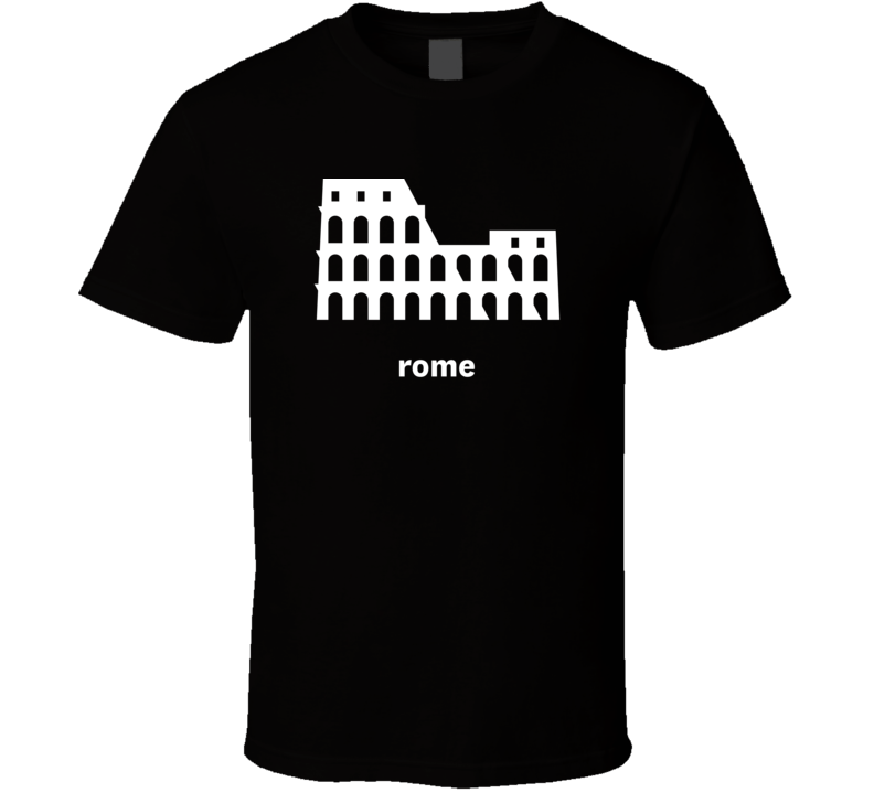 Rome Italy World Class Cities Landmarks Dark T Shirt