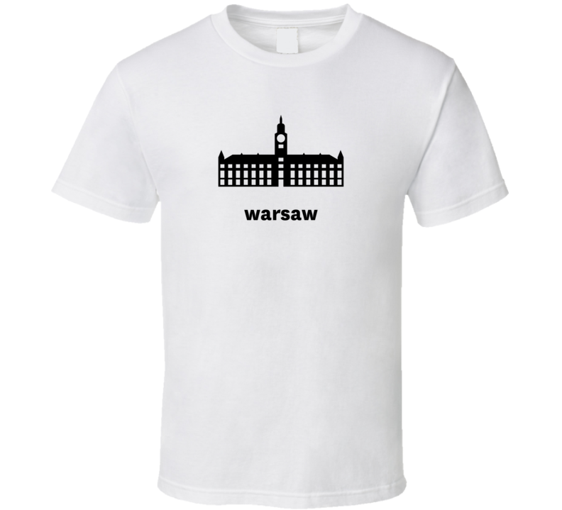 Warsaw Poland World Class Cities Landmarks T Shirt