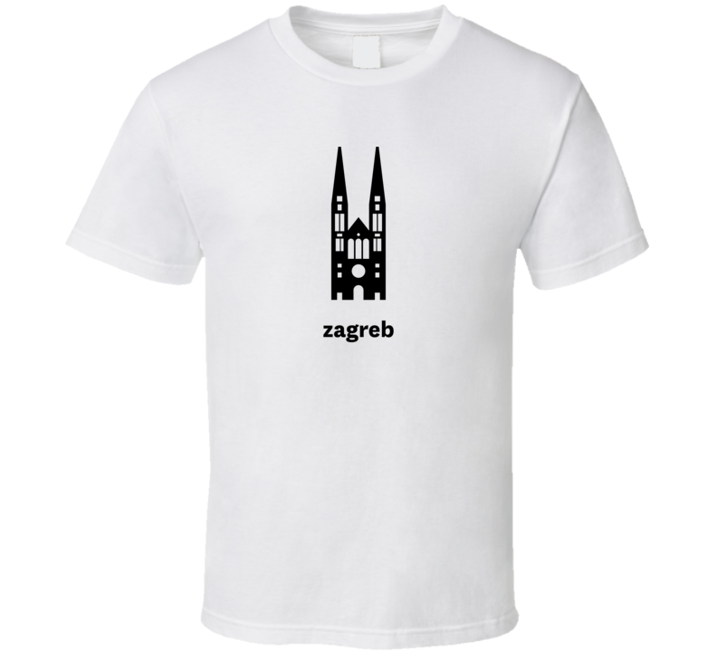 Zagreb Croatia World Class Cities Landmarks T Shirt