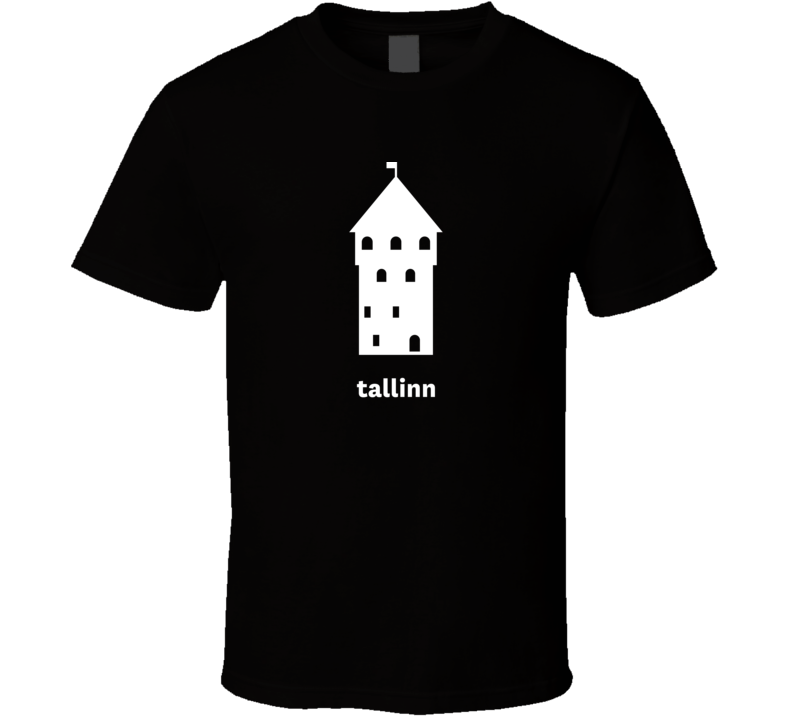 Tallinn Estonia World Class Cities Landmarks Dark T Shirt
