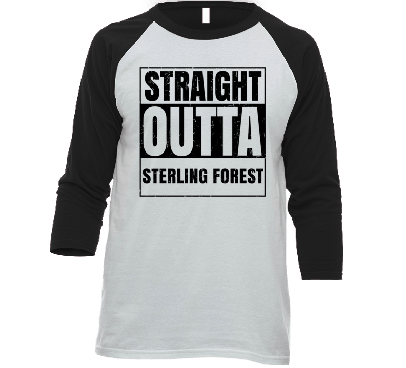 Straight Outta Sterling Forest New York City Grunge Parody Baseball Ra
