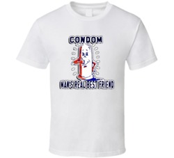 Condom Mans Real Best Friend Funny T Shirt 33415