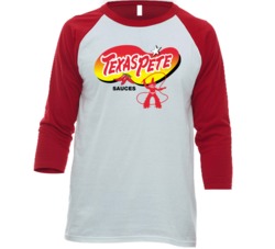 Texas Pete Hot Sauce Spicy Food Fan Baseball Raglan T Shirt 36276123