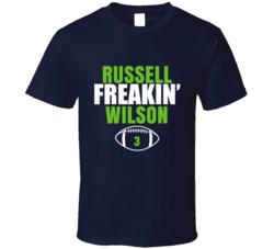Russell Freakin Wilson Seattle Football Sports Fan T Shirt 36363819