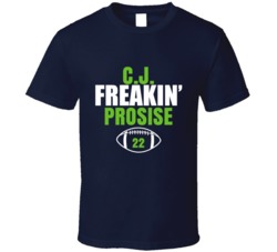C.j. Freakin Prosise Seattle Football Sports Fan T Shirt 36363823
