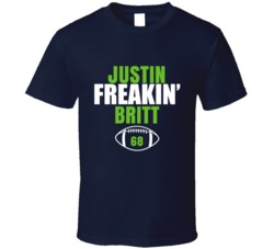 Justin Freakin Britt Seattle Football Sports Fan T Shirt 36363833