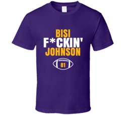 Bisi Fckin Johnson Minnesota Football Sports Fan T Shirt 36387270
