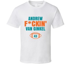 Andrew Fckin Van Ginkel Miami Football Sports Fan T Shirt 36389337