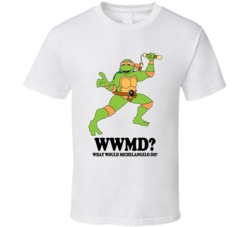 What Would Michelangelo Do Wwjd Tmnt Ninja Turtles Cartoon Character Fan T Shirt 38839664