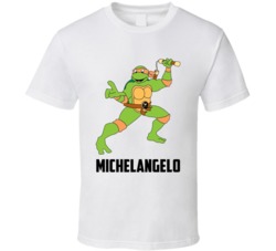 Michelangelo Cartoon Character Tmnt Ninja Turtles Fan T Shirt 38839666