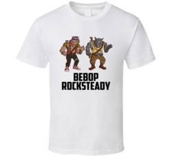 Bepop Rocksteady Cartoon Character Tmnt Ninja Turtles Fan T Shirt 38839672