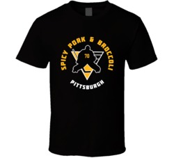Louis Domingue Spicy Pork Broccoli Pittsburgh Hockey Fan T Shirt 39272811