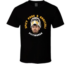 Louis Domingue Spicy Pork Broccoli Hockey Pittsburgh Fan T Shirt 39272812