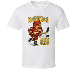 Lanny Mcdonald 500 Goals Sports Caricature T Shirt 40342921