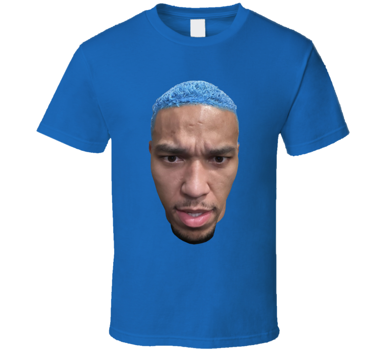 Amon-ra St Brown Blue Hair Football Fan T Shirt