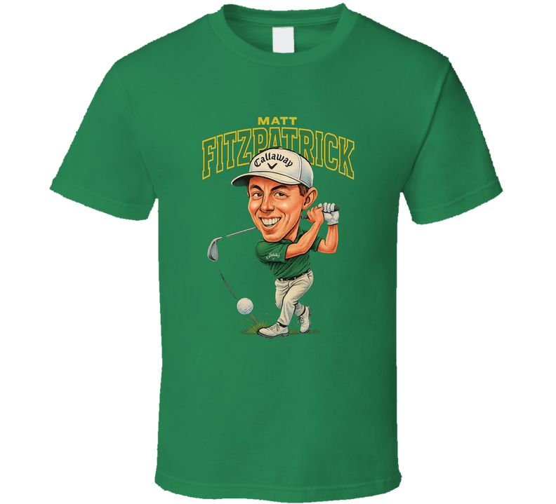 Matt Fitzpatrick Caricature Golf T Shirt