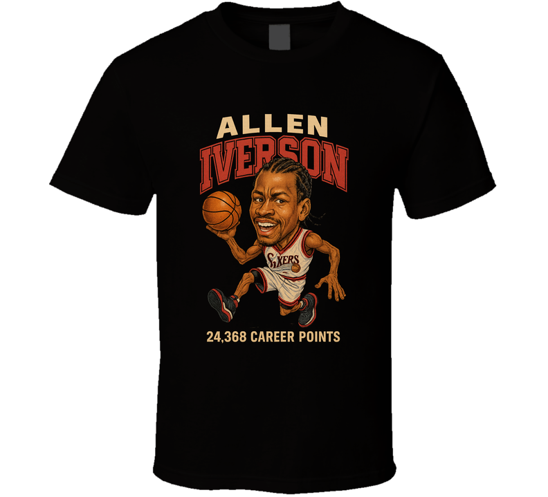 Allen Iverson Basketball Caricature T Shirt