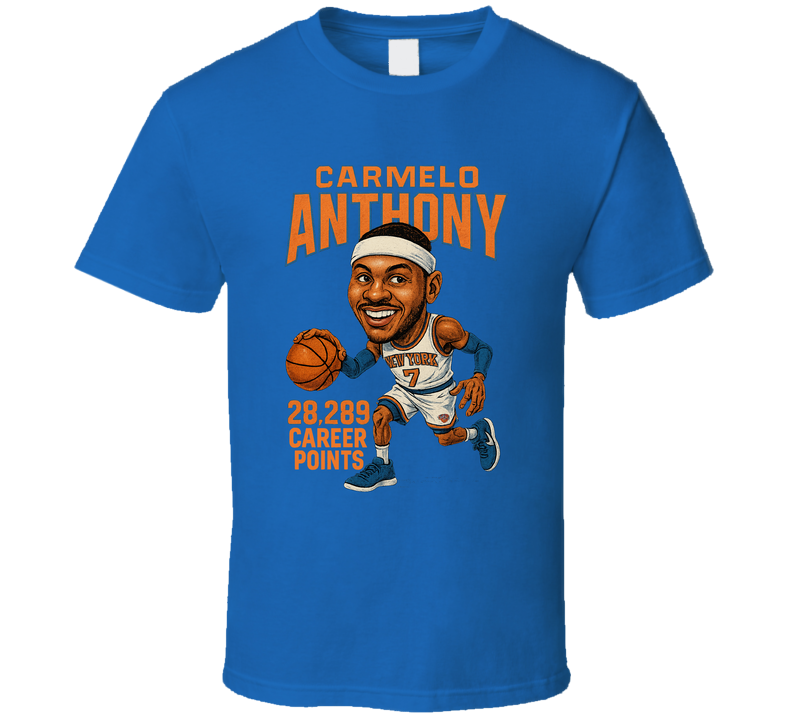 Carmelo Anthony Basketball Caricature T Shirt