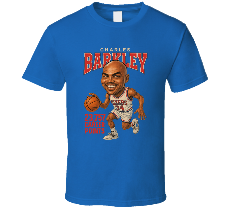 Charles Barkley Basketball Caricature T Shirt