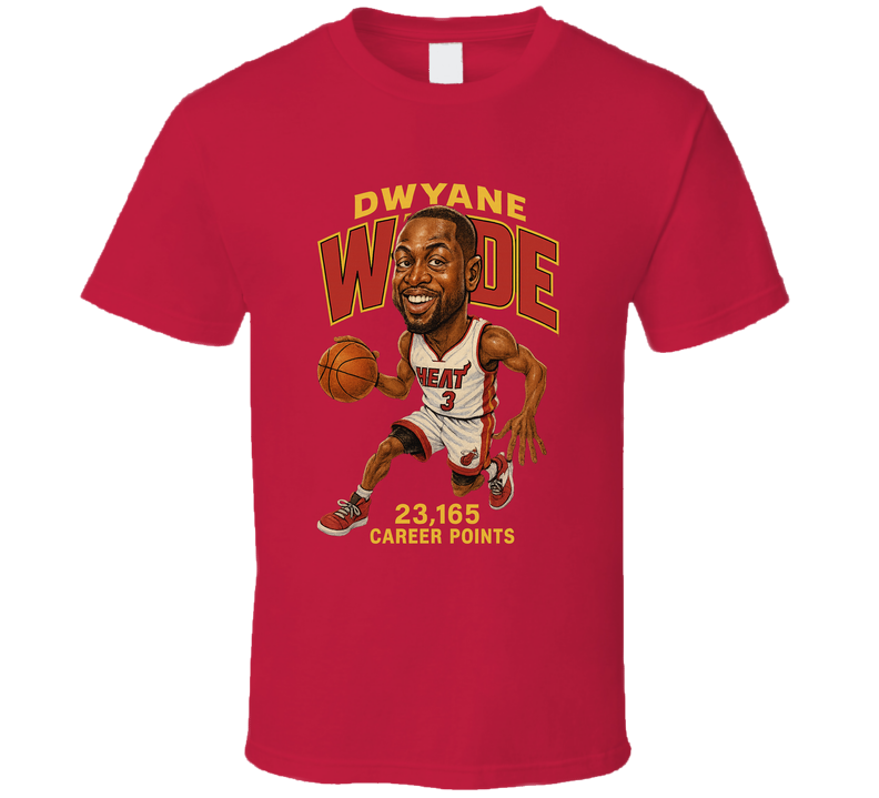 Dwyane Wade Basketball Caricature T Shirt
