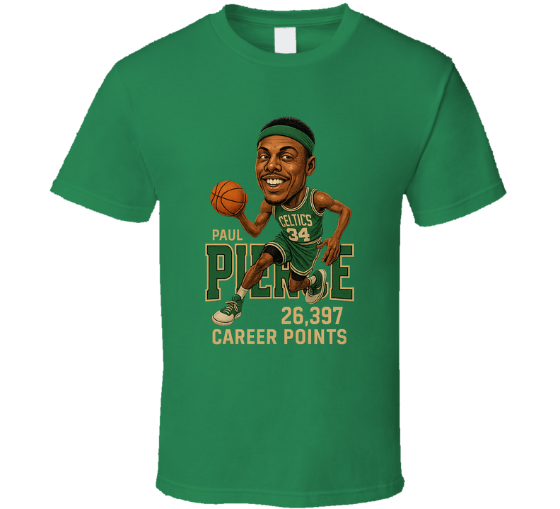 Paul Pierce Basketball Caricature T Shirt