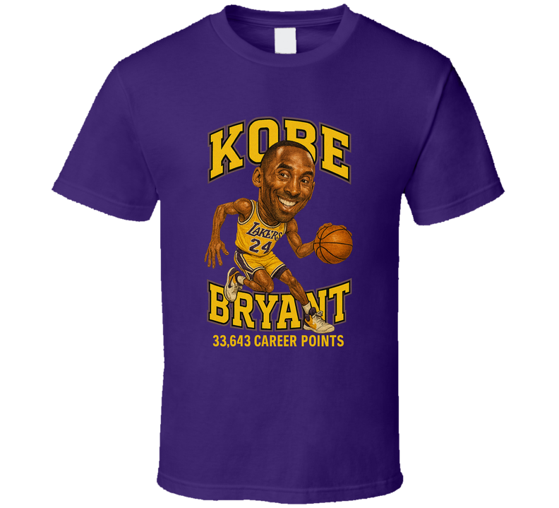 Kobe Bryant Basketball Caricature T Shirt