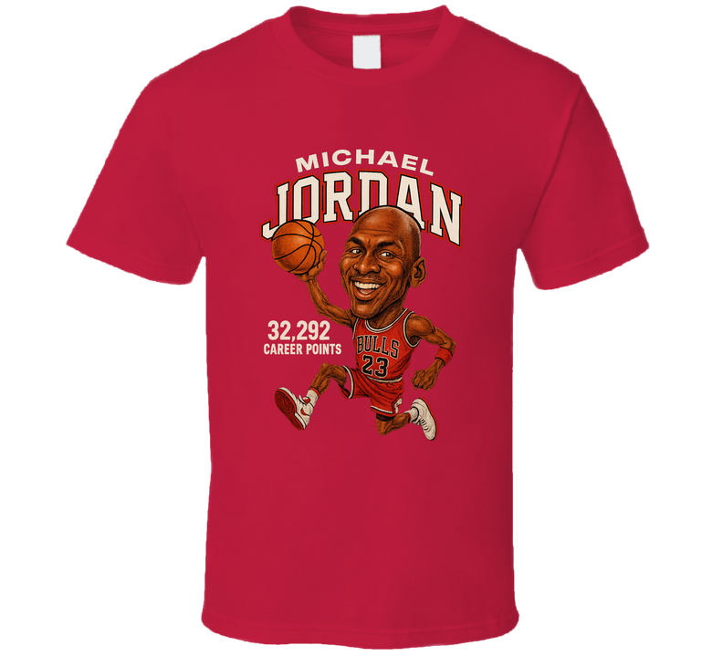 Michael Jordan Basketball Caricature T Shirt