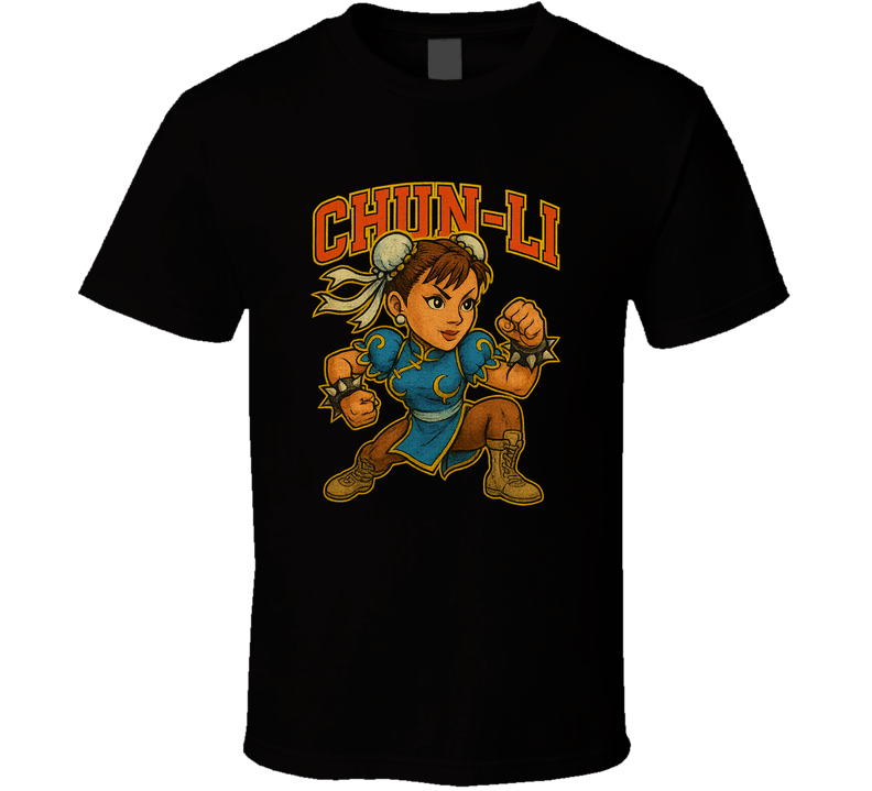 Chun-li Street Fighter Video Game Caricature T Shirt