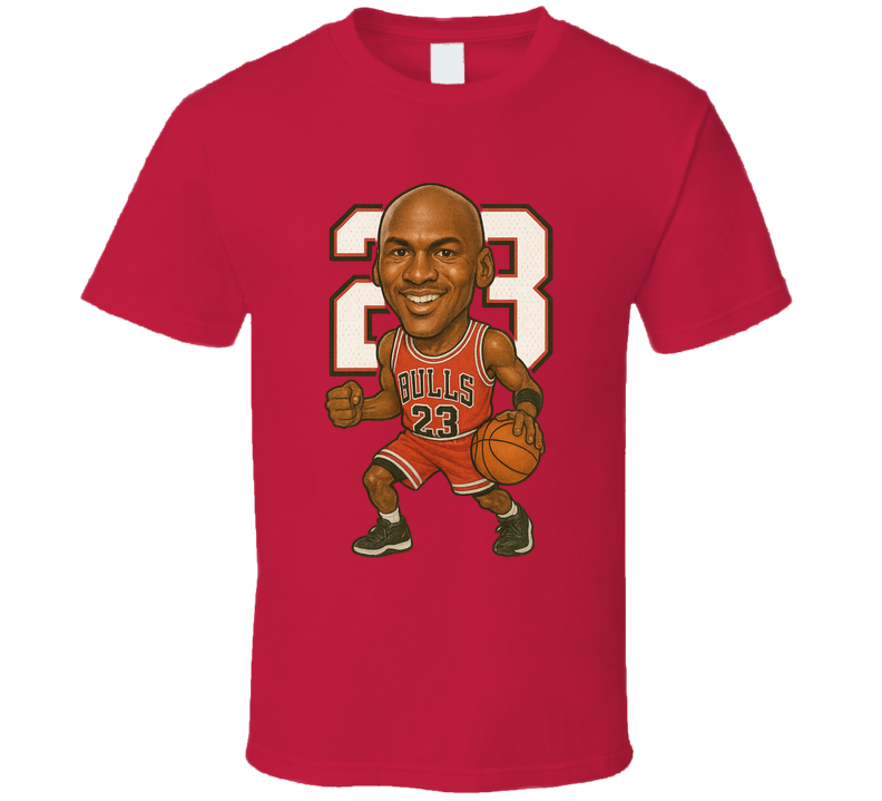 Michael Jordan Chicago Basketball Sports Caricature T Shirt