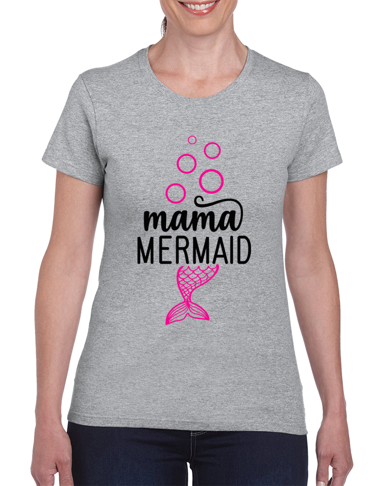 Mama Mermaid Ladies T Shirt Mama Mermaid Ladies T Shirt
