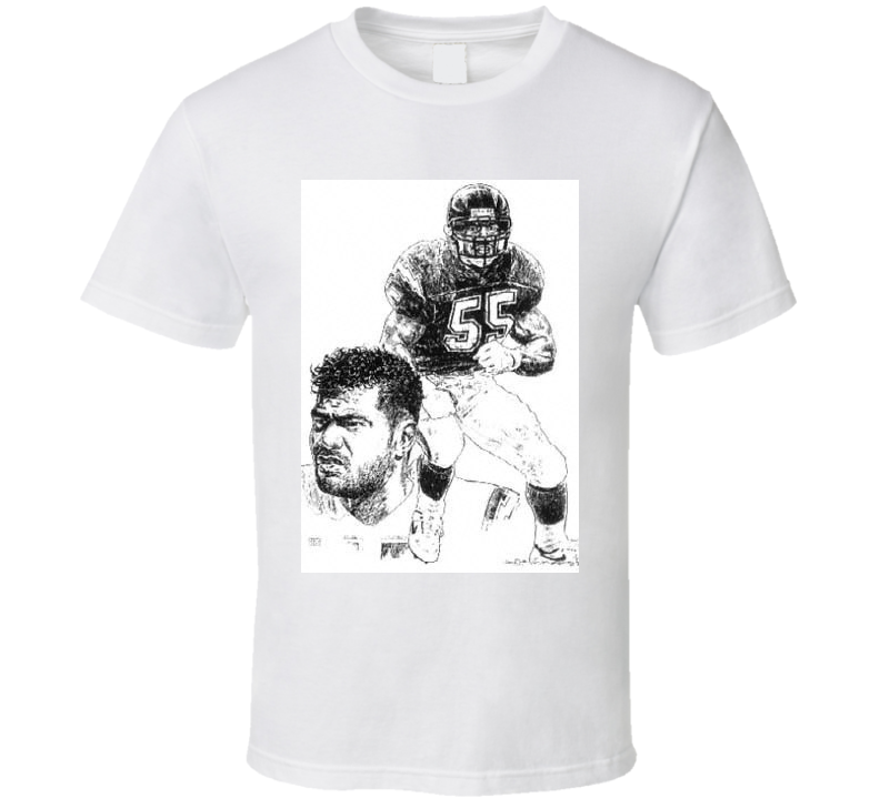 Junior Seau San Deigo White Football Tshirt Junior Seau San Deigo White Football Tshirt