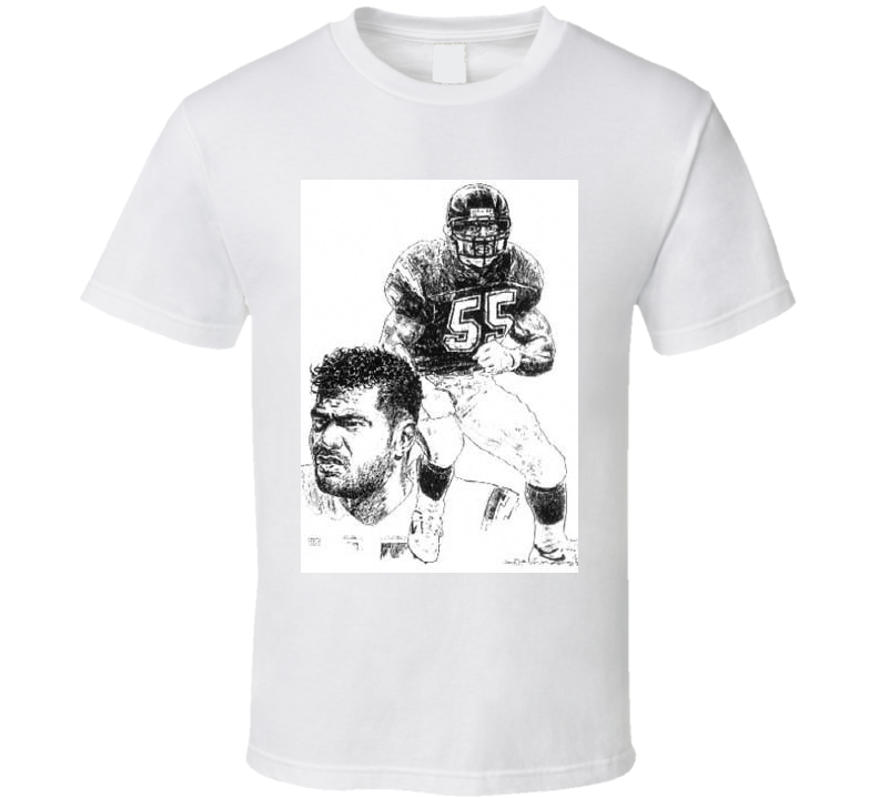 Junior Seau San Deigo White Football Tshirt