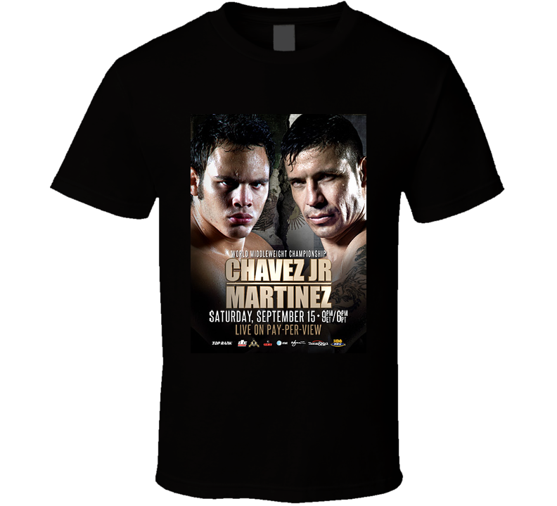 Sergio Martinez Vs Julio Cesar Chavez 09/15 Fight Poster T Shirt